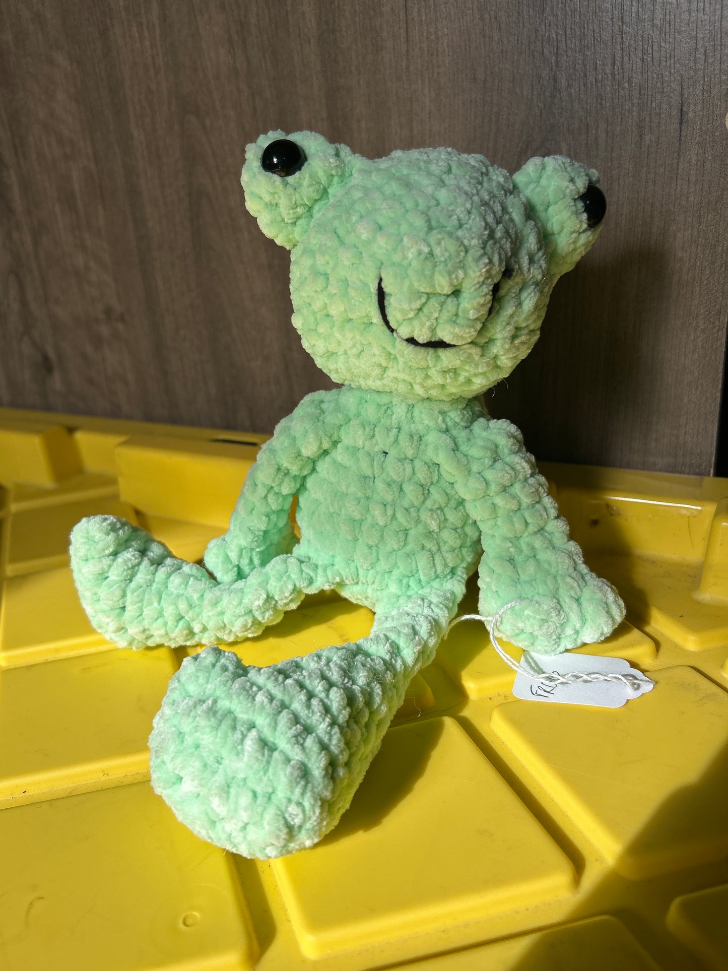 Handmade crocheted Frog doll