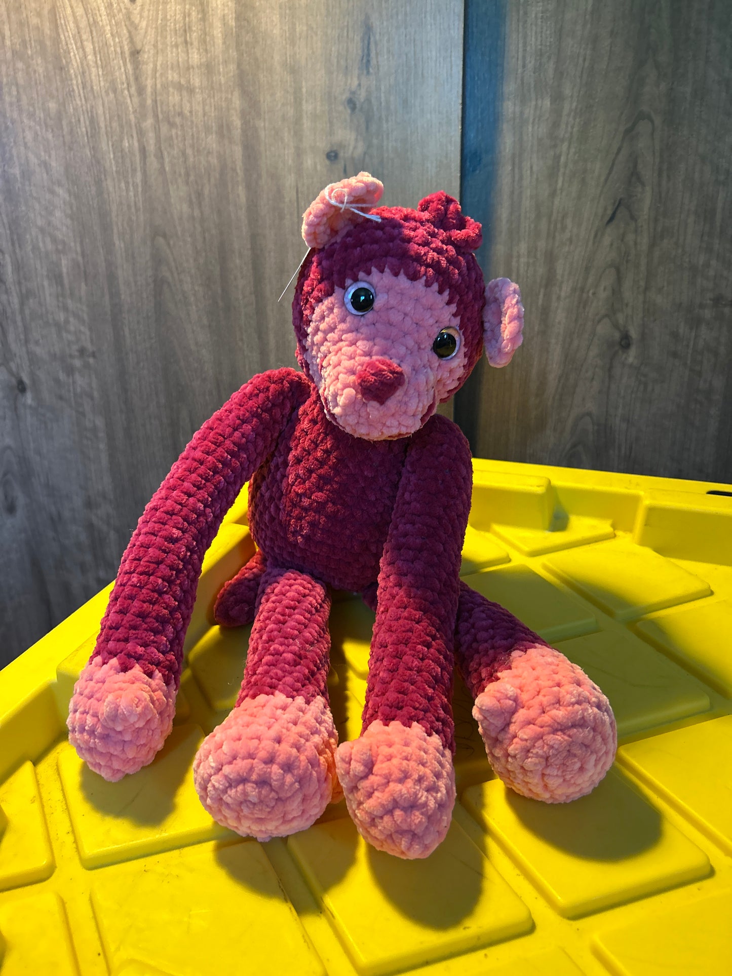 Handmade crocheted monkey