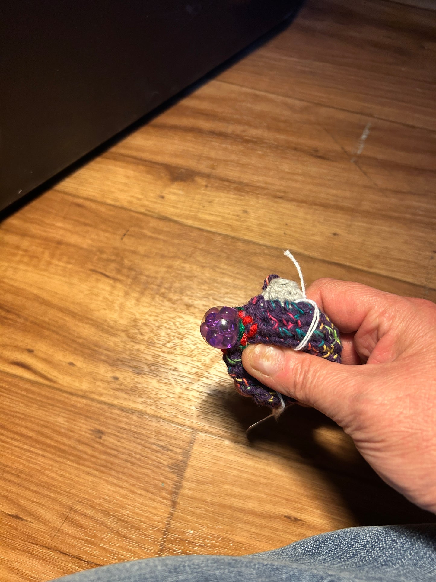 Crochet squeeze ball light