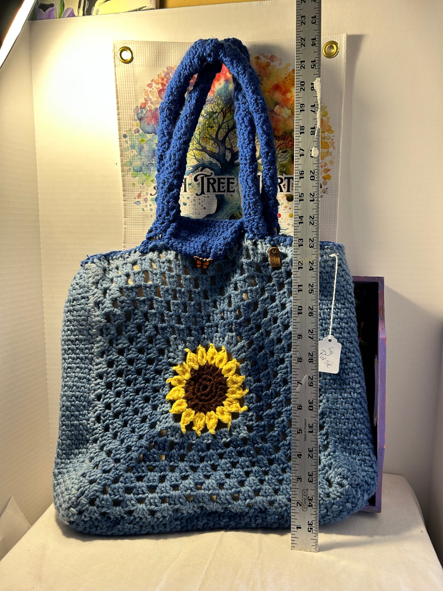 Canvas square sunflower bad