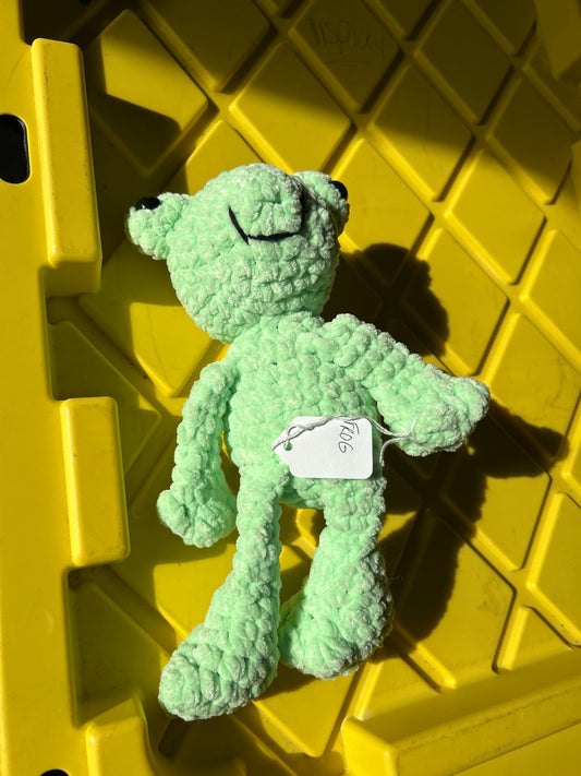 Handmade crocheted Frog doll
