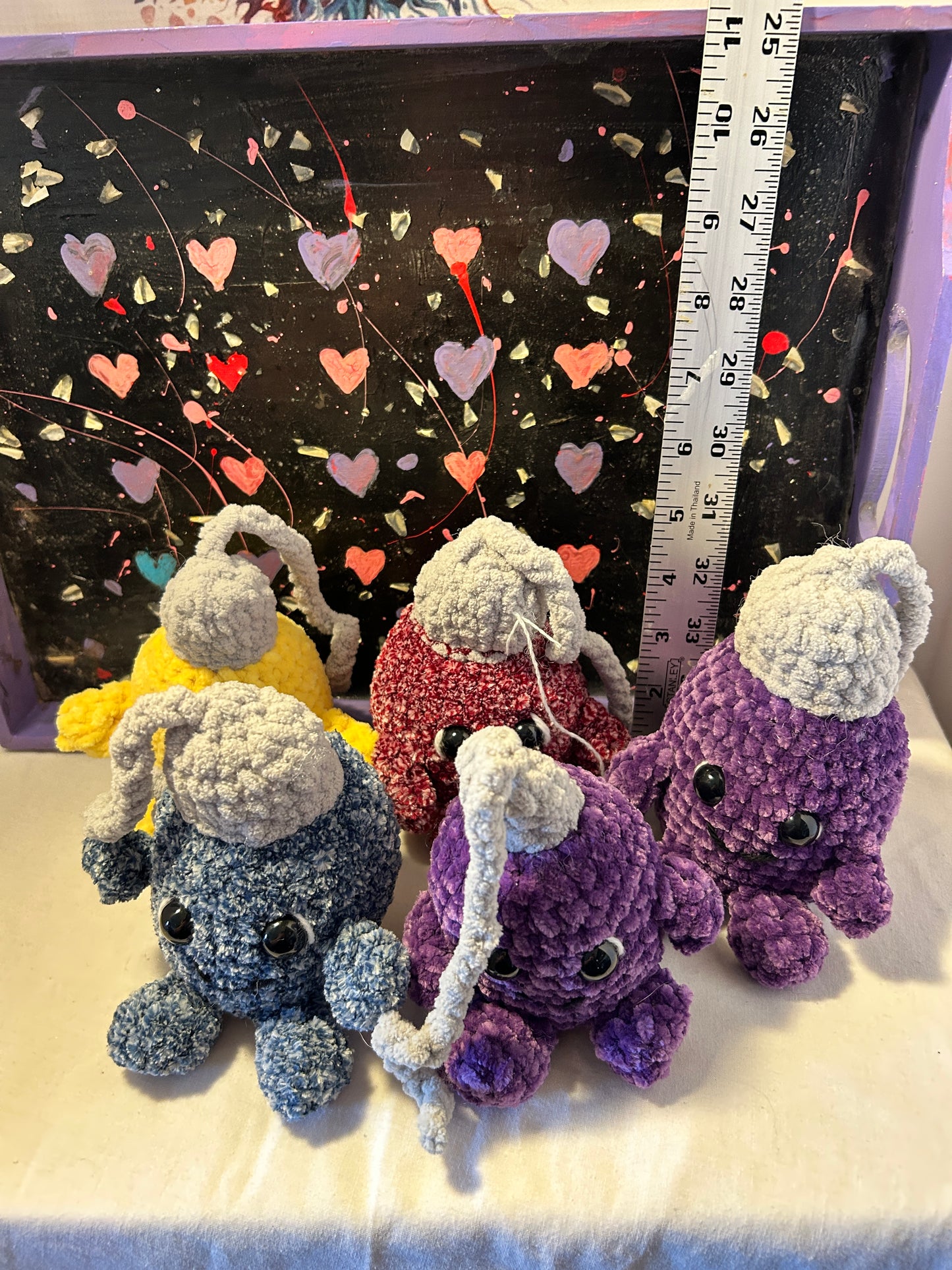 Christmas light person plushie Red