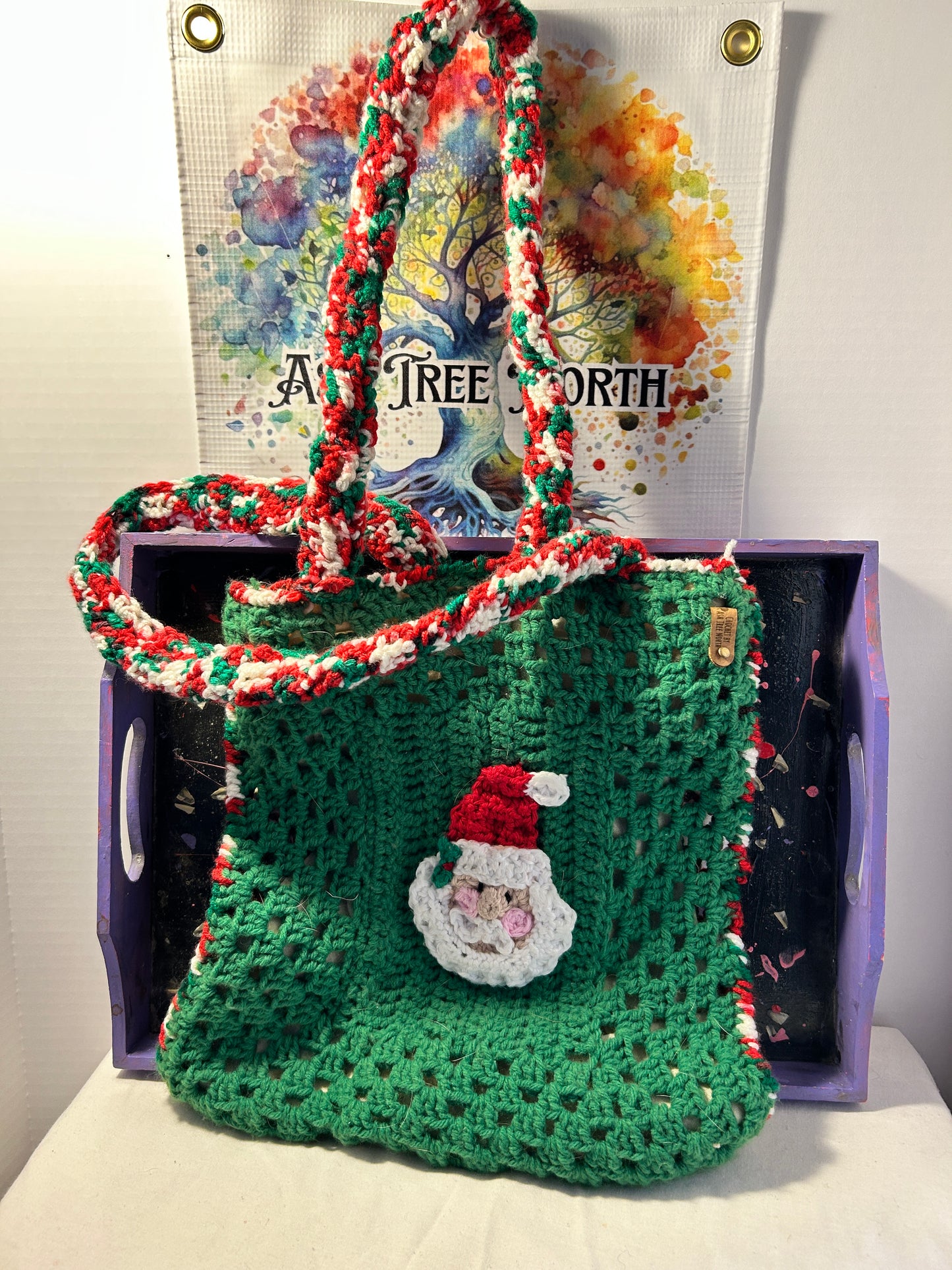 Christmas tote santa