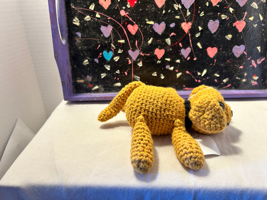 Dog plushie Labrador- yellow cotton