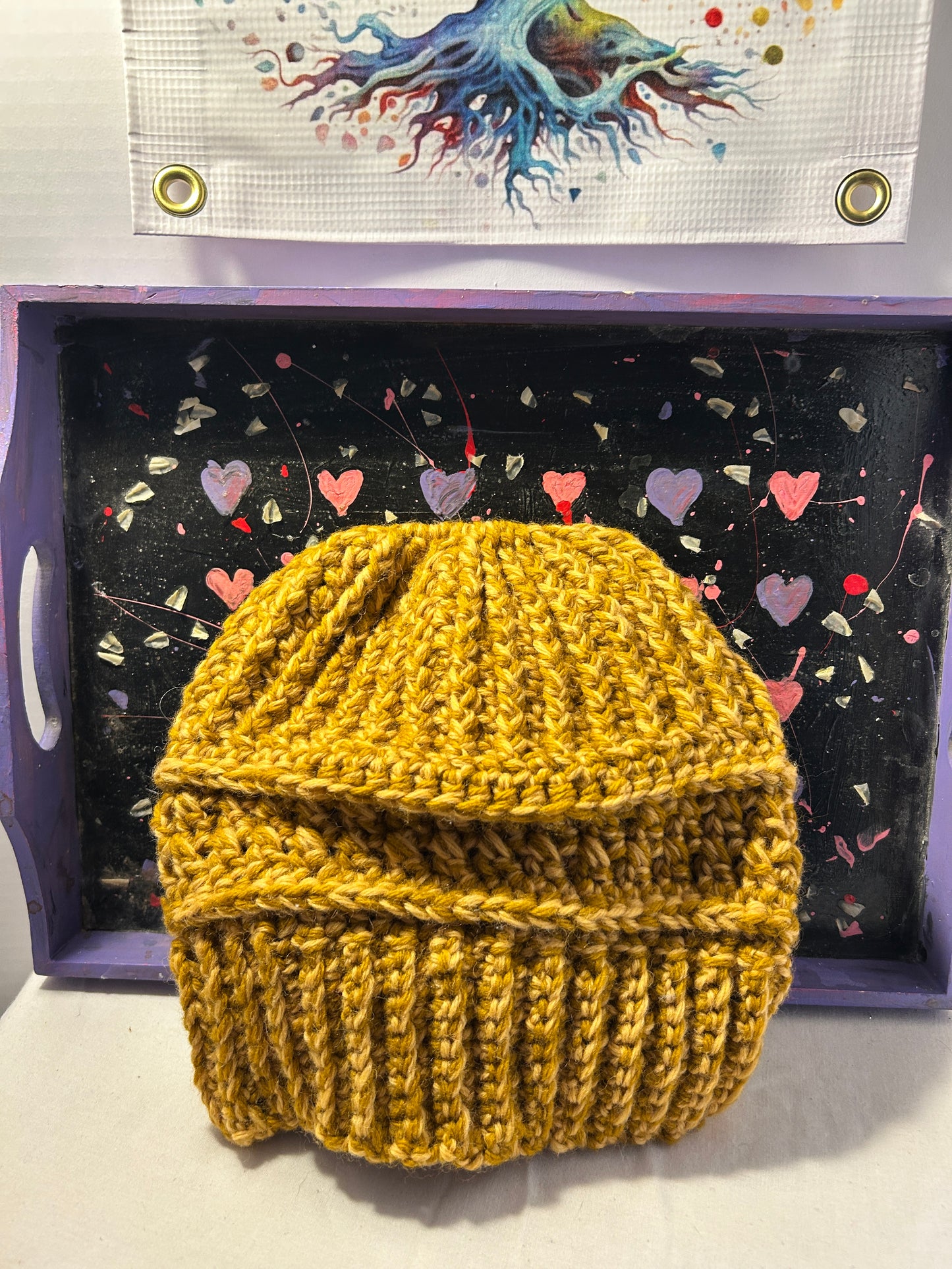 Wool gold adult hat